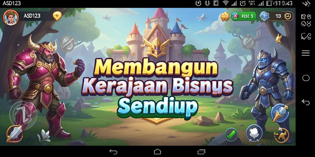 Screenshot gameplay ASD123 menampilkan strategi bisnis yang seru.