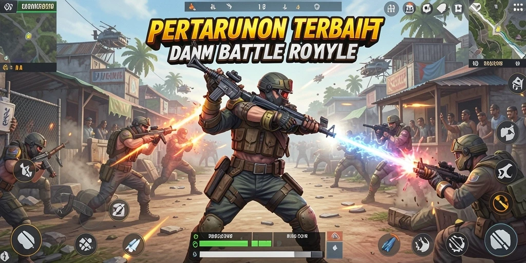 Gameplay Battle Royale yang intens dan mendebarkan di AW8.