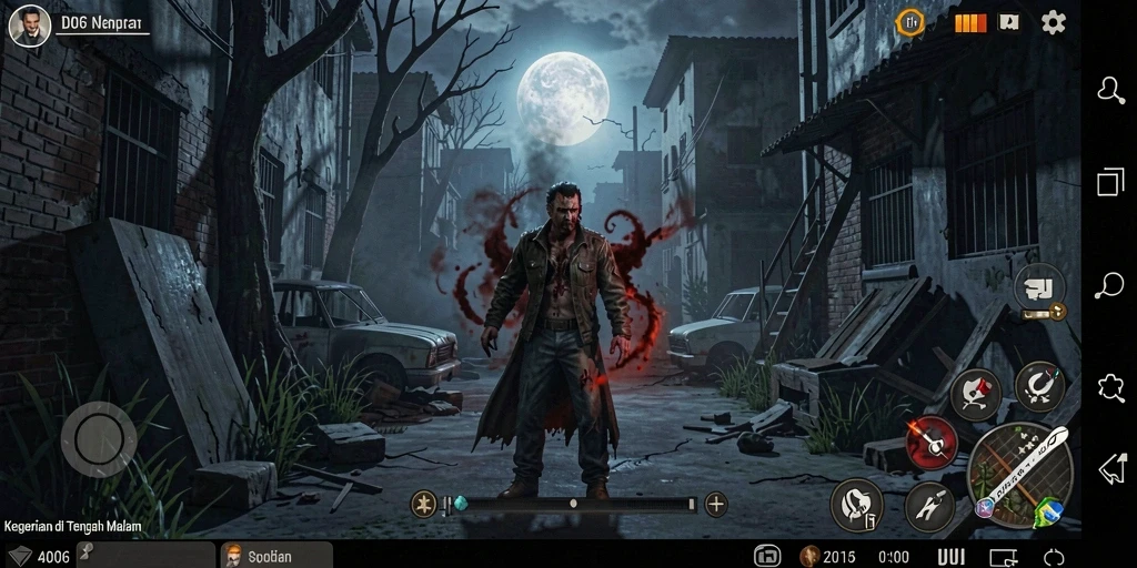 Screenshot D06 menampilkan suasana mencekam penuh misteri.