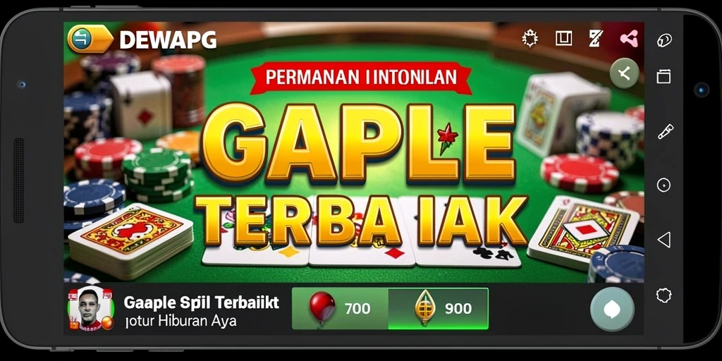 Tampilan gameplay Gaple yang menarik dan seru.