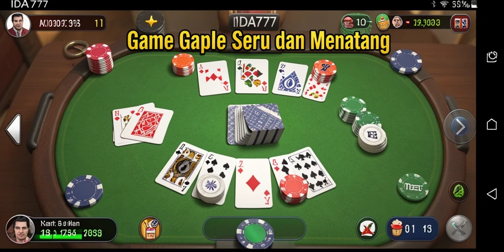 Tampilan gameplay Gaple yang seru dan interaktif di IDA777.