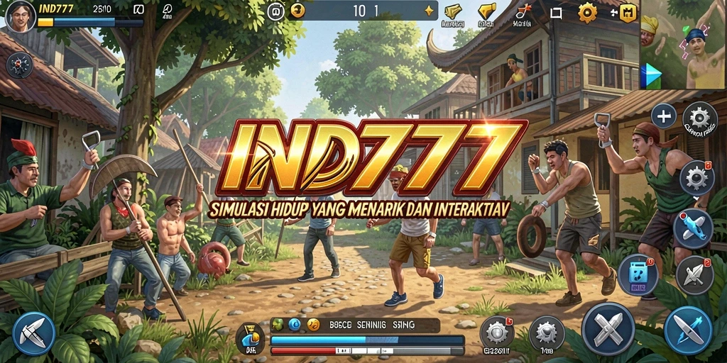 Tampilan gameplay menarik dari IND777 dalam simulasi kehidupan.