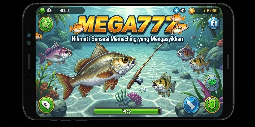 Gameplay seru memancing di MEGA777 dengan grafis memukau.