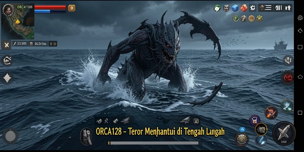 Gameplay ORCA128 yang penuh teror dan kejutan mengerikan.