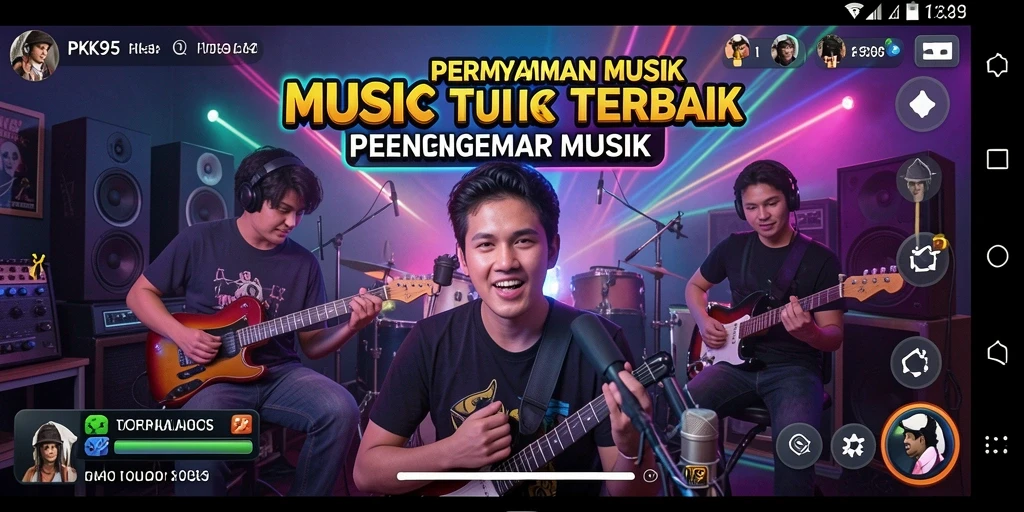 Gameplay seru di PK95 yang menampilkan berbagai lagu musik.