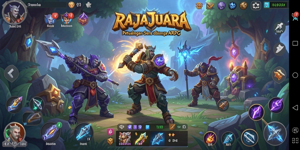Gameplay dinamis RAJAJUARA dengan pertarungan seru dan karakter menarik.