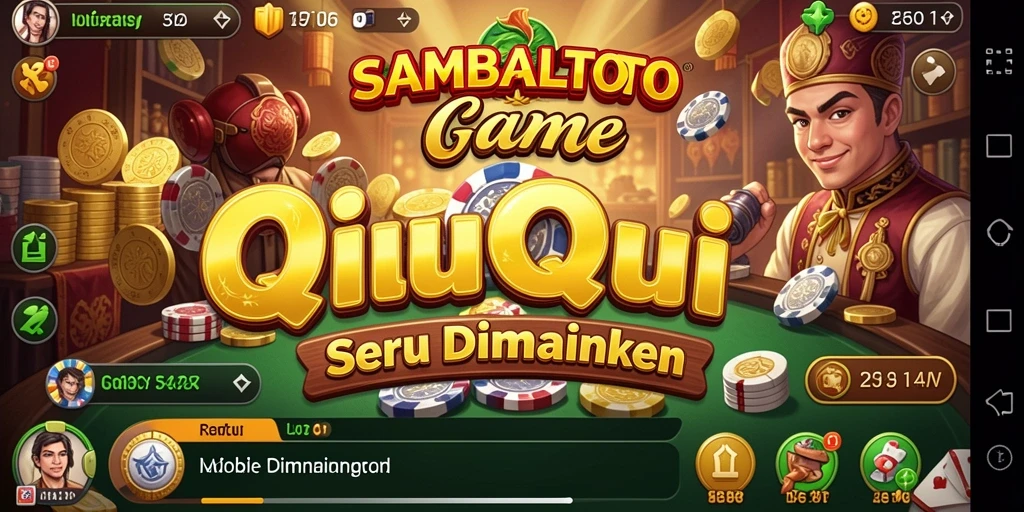 Tampilan menarik dari gameplay QiuQiu yang seru.