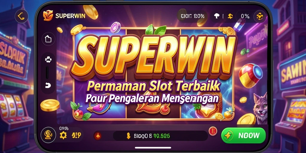 Tampilan gameplay yang menarik dari permainan slot SUPERWIN.