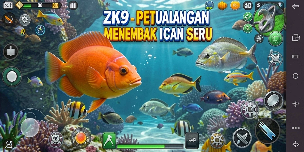 Gameplay seru menembak ikan di lautan ZK9.